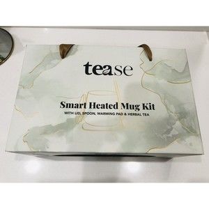 Tease Smart Heated Mug Kit with Lid, Spoon & Warming Pad New In Box